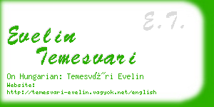 evelin temesvari business card